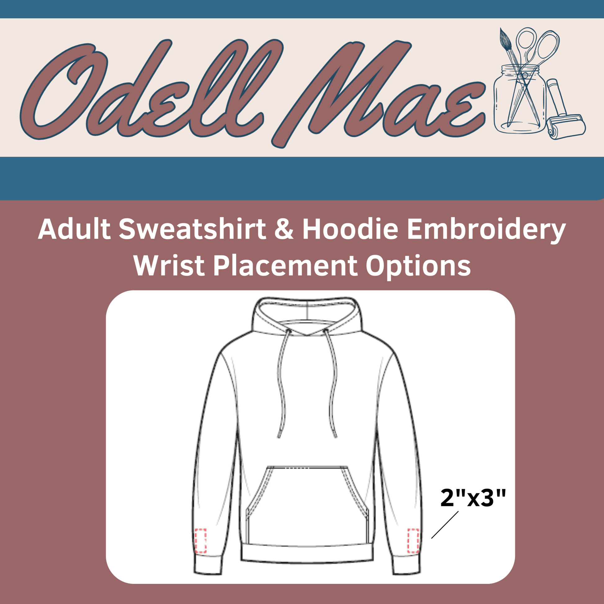 Add - On Wrist Embroidery | Adult Sweatshirts And Hoodies - Aphantastic Designs
