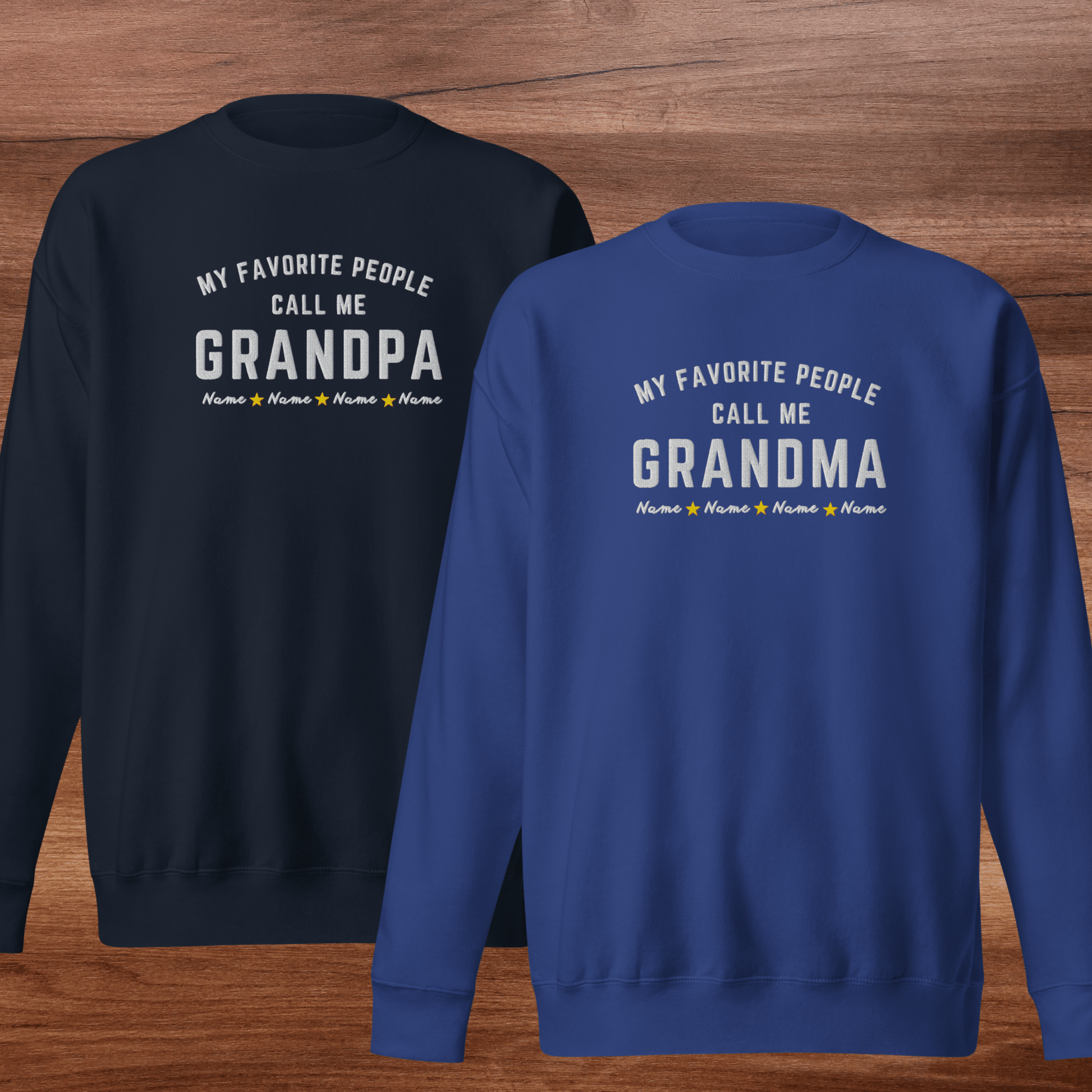 Adult Custom Embroidered My Favorite People Sweatshirt - Aphantastic Designs
