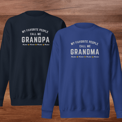 Adult Custom Embroidered My Favorite People Sweatshirt - Aphantastic Designs