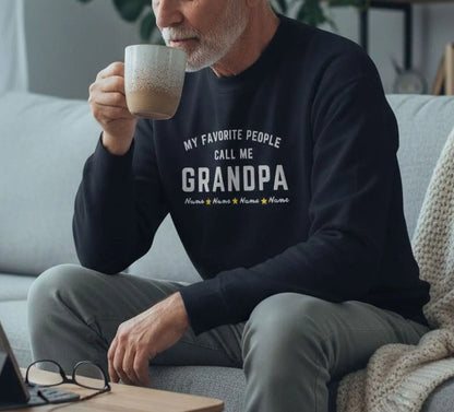 Adult Custom Embroidered My Favorite People Sweatshirt - Aphantastic Designs