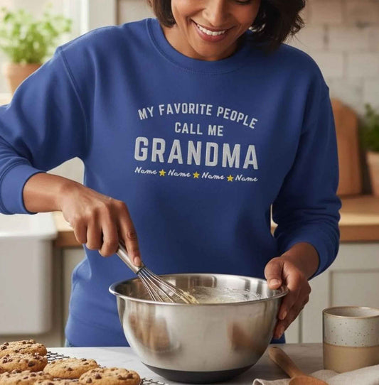 Adult Custom Embroidered My Favorite People Sweatshirt