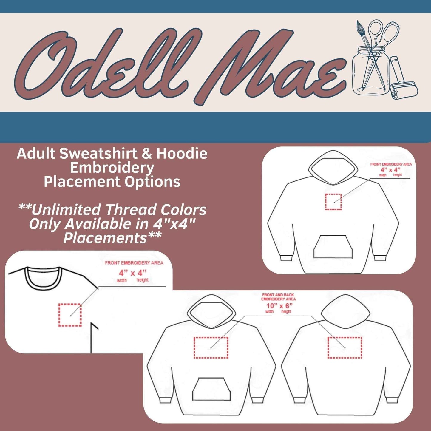 Adult Custom Embroidered Sweatshirt