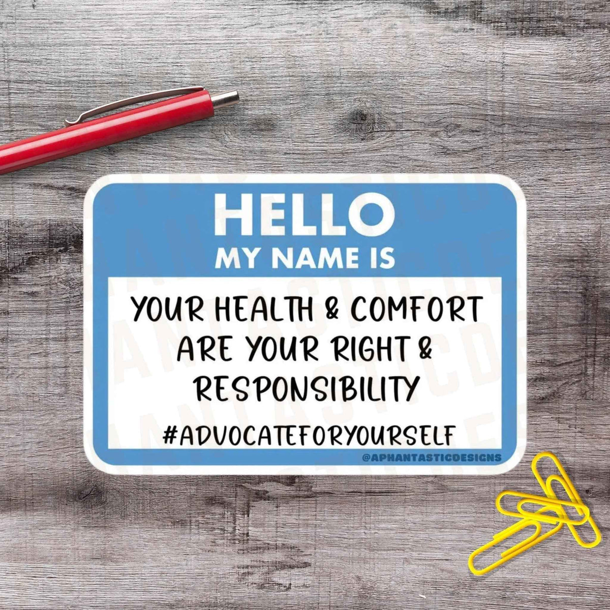 Advocate For Yourself Disabled Chronic Illness Vinyl Sticker