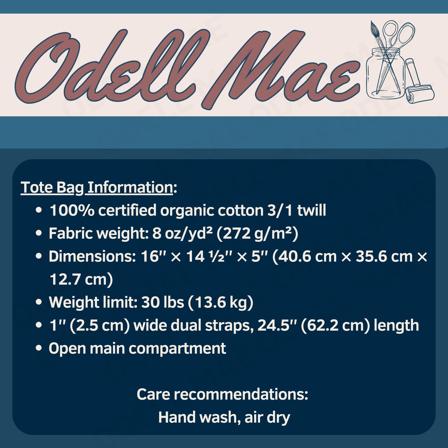 Custom Tote Bag: Bridesmaid or Bridal Party (Organic Cotton, Printed)