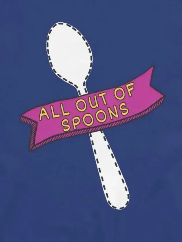 All Out Of Spoons Spoonie Sweatshirt | Adult S–3XL - Aphantastic Designs
