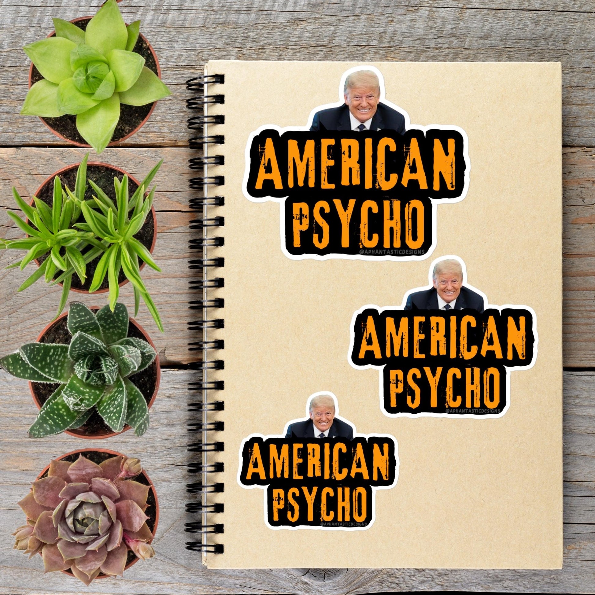 American Psycho Anti Trump Urinal Target Vinyl Sticker - Aphantastic Designs