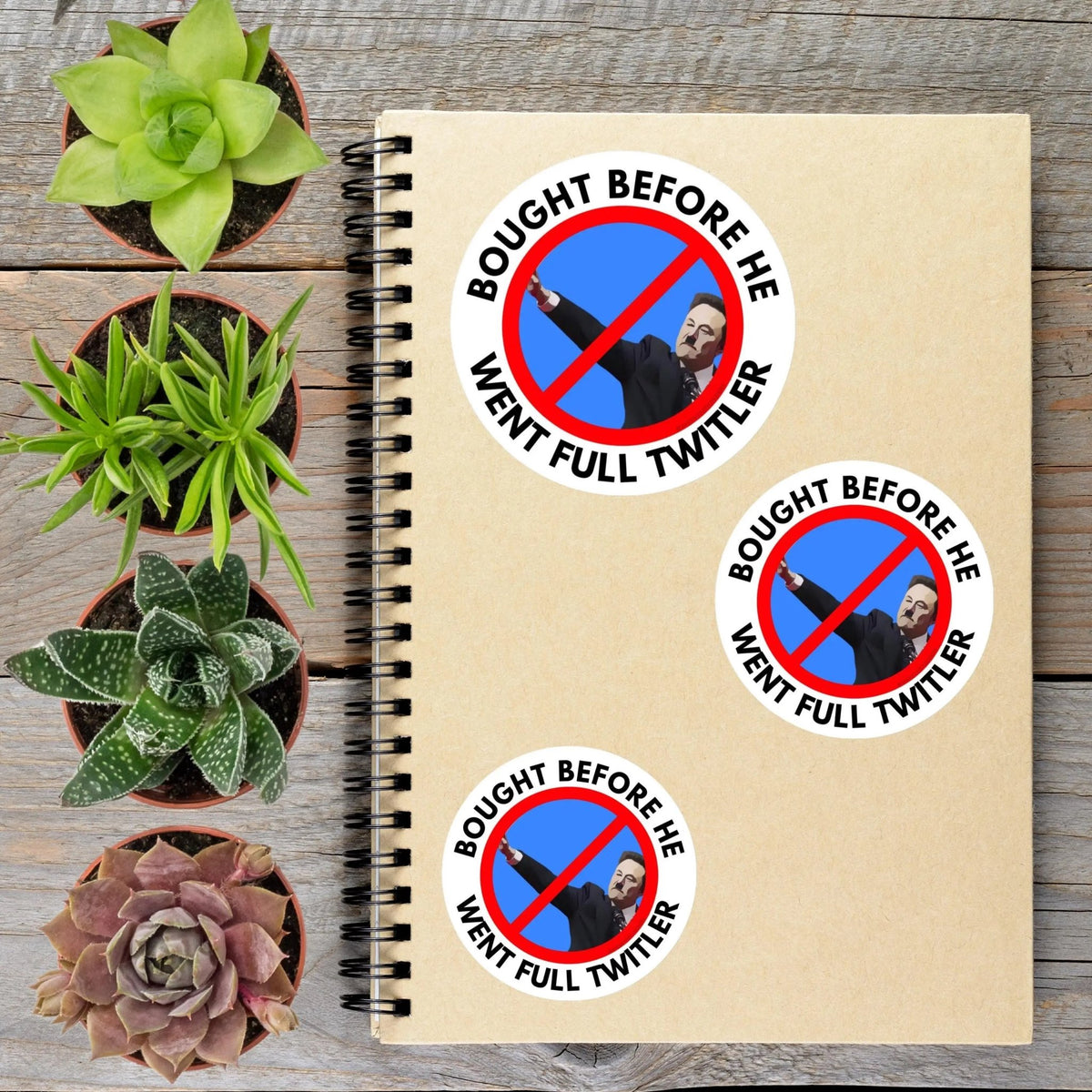 Anti Musk Bought Before Anti Trump Political Protest Urinal Vinyl Sticker | LIMITED RUN - Aphantastic Designs