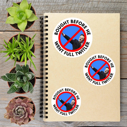 Anti Musk Bought Before Anti Trump Political Protest Urinal Vinyl Sticker | LIMITED RUN - Aphantastic Designs