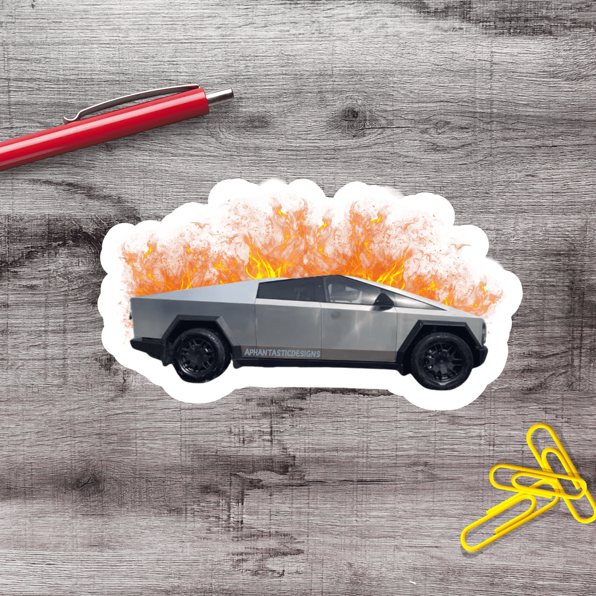 Anti Musk Dumpster Fire Vinyl Sticker - Aphantastic Designs
