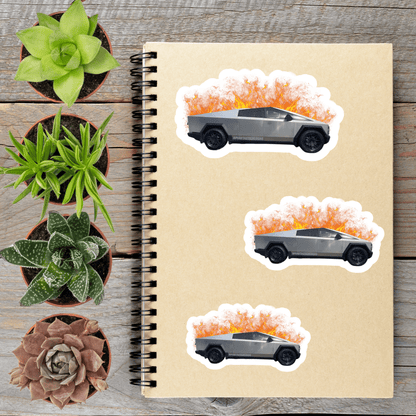 Anti Musk Dumpster Fire Vinyl Sticker - Aphantastic Designs