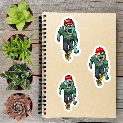 Anti Trump MAGA Zombie Political Protest Urinal Vinyl Stickers | LIMITED RUN - Aphantastic Designs
