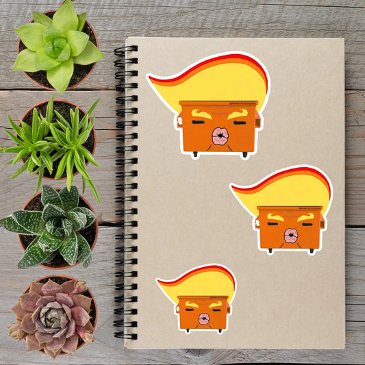 Anti Trump Orange Dumpster Fire Political Protest Urinal Vinyl Sticker | LIMITED RUN - Aphantastic Designs