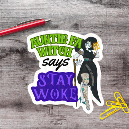 Antifa Witch Nasty Woman Anti Trump Political Protest Vinyl Sticker | LIMITED RUN - Aphantastic Designs