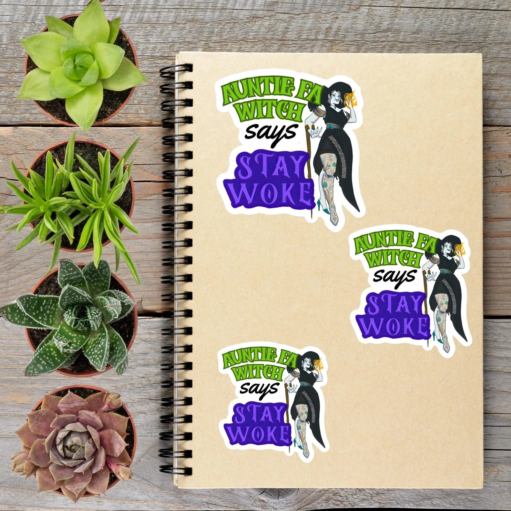 Antifa Witch Nasty Woman Anti Trump Political Protest Vinyl Sticker | LIMITED RUN - Aphantastic Designs