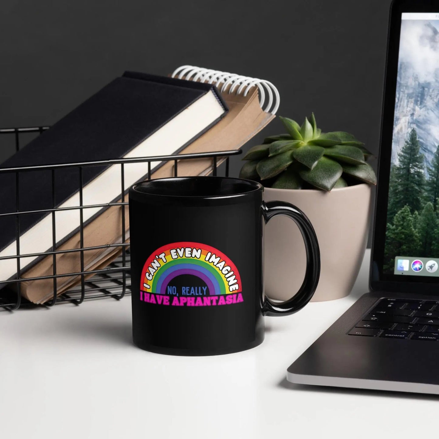 Aphantasia Awareness Rainbow Mug | Ceramic, Left Hand Friendly, & Dishwasher Safe - Aphantastic Designs