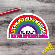 Aphantasia Awareness Rainbow Vinyl Sticker - Aphantastic Designs