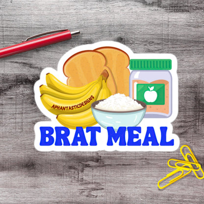 2-6 Inch BRAT Diet Chronic Illness Disability Vinyl Sticker Aphantastic Designs