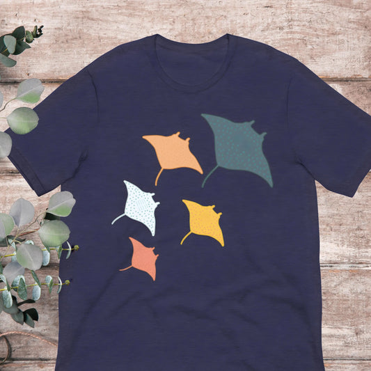 Colorful Manta Ray Dive Shirt Vintage Style Scuba Divers Gift | XS–5X Adult Plus Sizes Aphantastic Designs