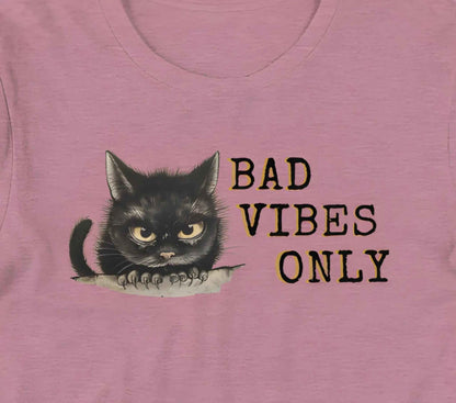 Bad Vibes Only Black Cat T-Shirt | Baby Toddler Adult