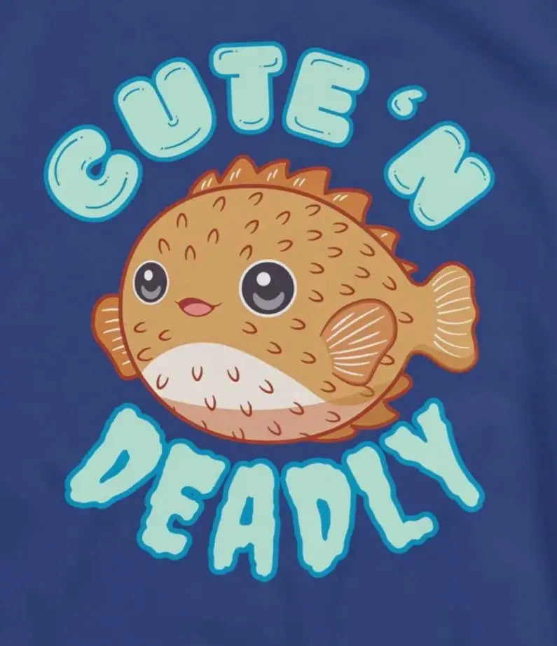 Cute N Deadly Pufferfish Sweatshirt | Adult S–3XL Aphantastic Designs