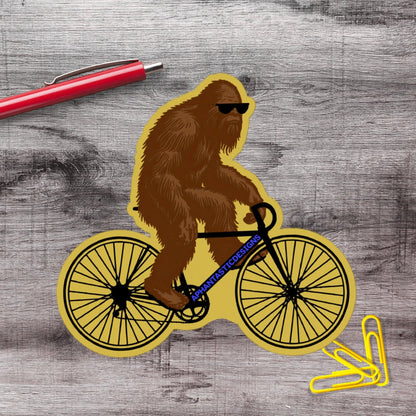 Bigfoot Bicycle Vinyl Sticker - Aphantastic Designs