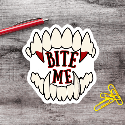 Bite Me Bloody Vampire Fangs - Aphantastic Designs
