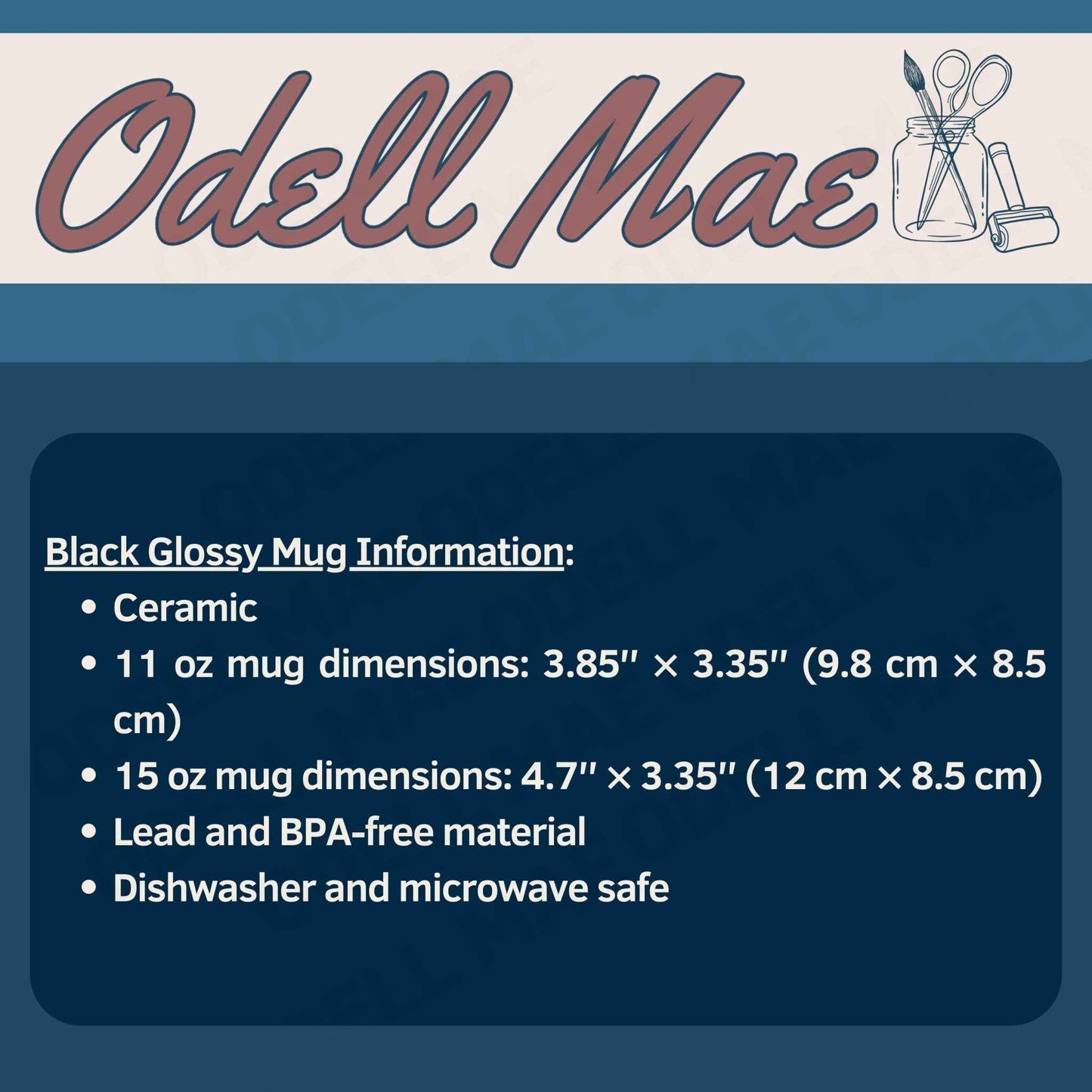 Black Ceramic Custom Coffee Mug (11oz or 15oz)