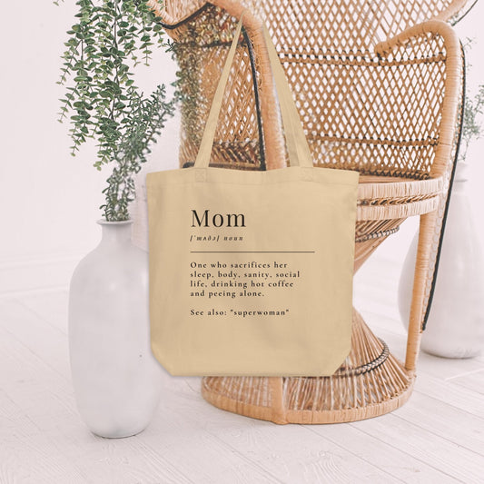 Book Lover Mom Organic Cotton Tote Bag - Aphantastic Designs