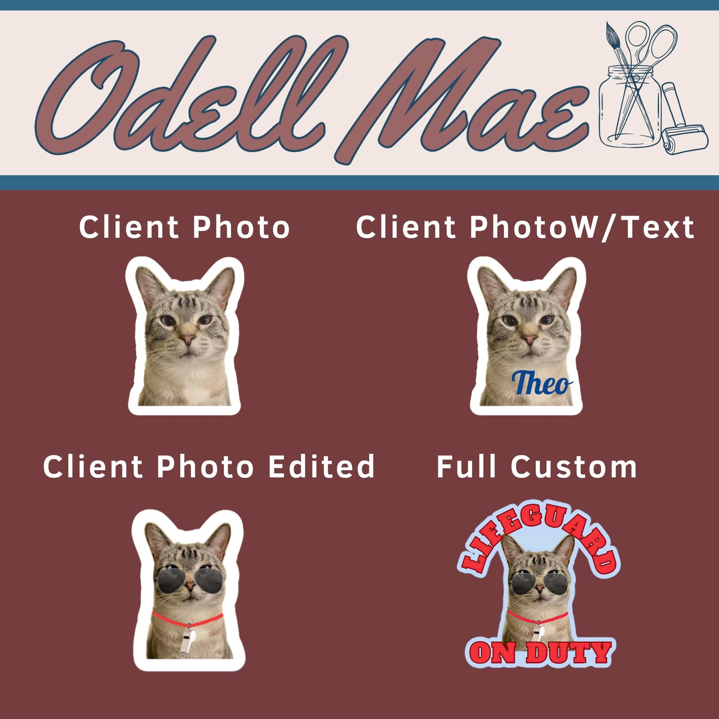 2"- 6" Custom Vinyl Stickers Die Cut Logo Name Photo For Business Band Influencer Author Marketing