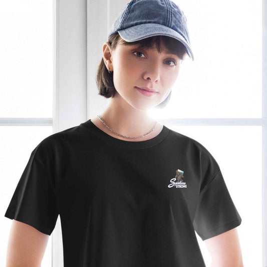 Minimalist Spokane Strong Wildfire Relief Bigfoot Crop Top Baby Tee