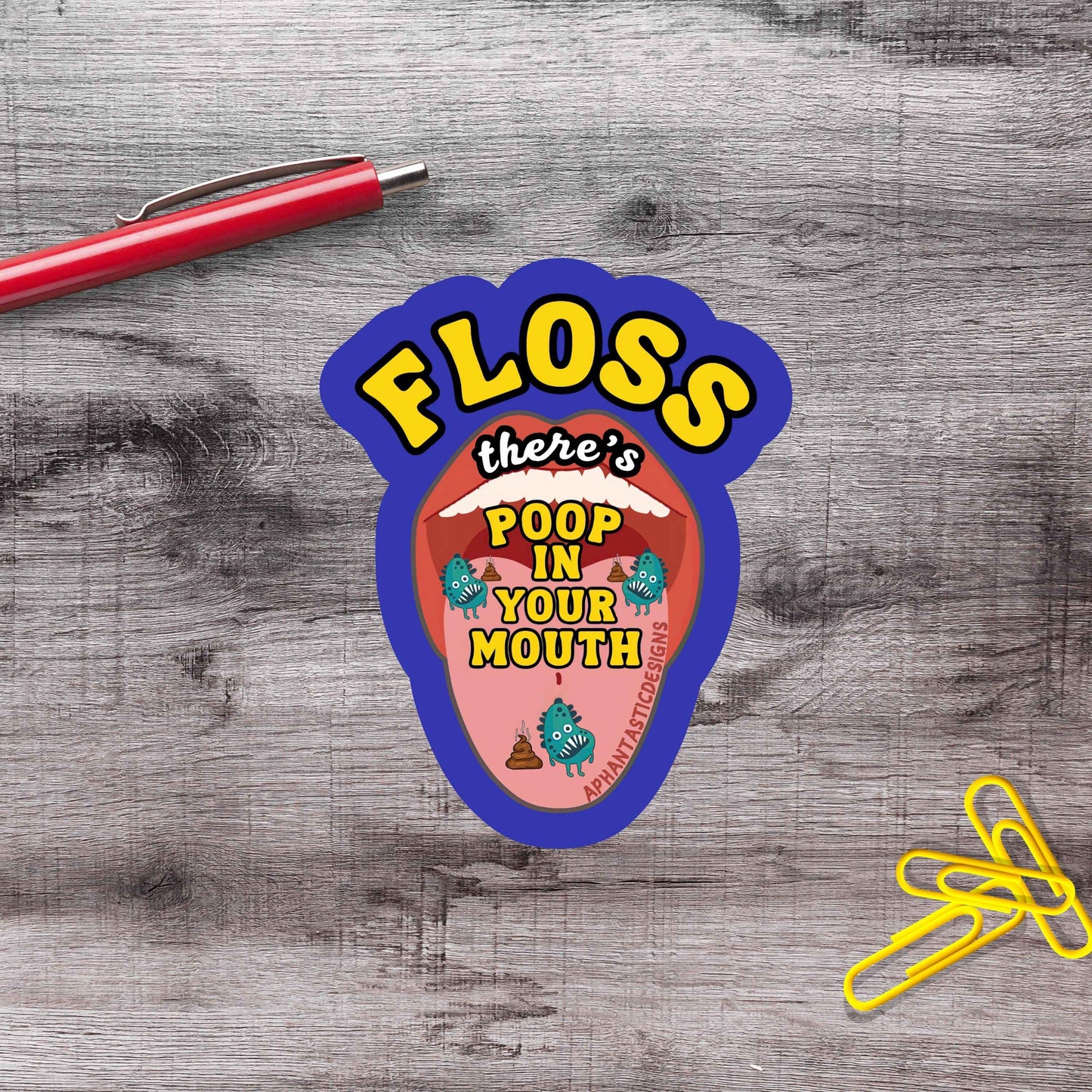 Floss Dentist Dental Hygienist Vinyl Sticker