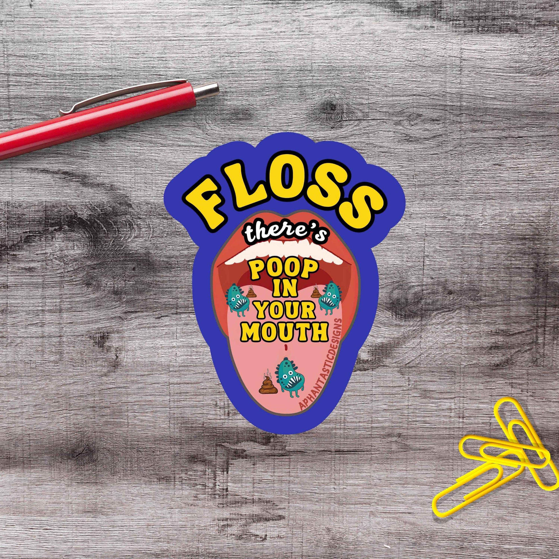 Floss Dentist Dental Hygienist Vinyl Sticker