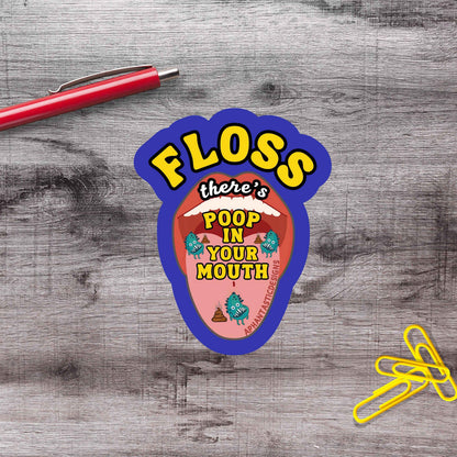 Floss Dentist Dental Hygienist Vinyl Sticker
