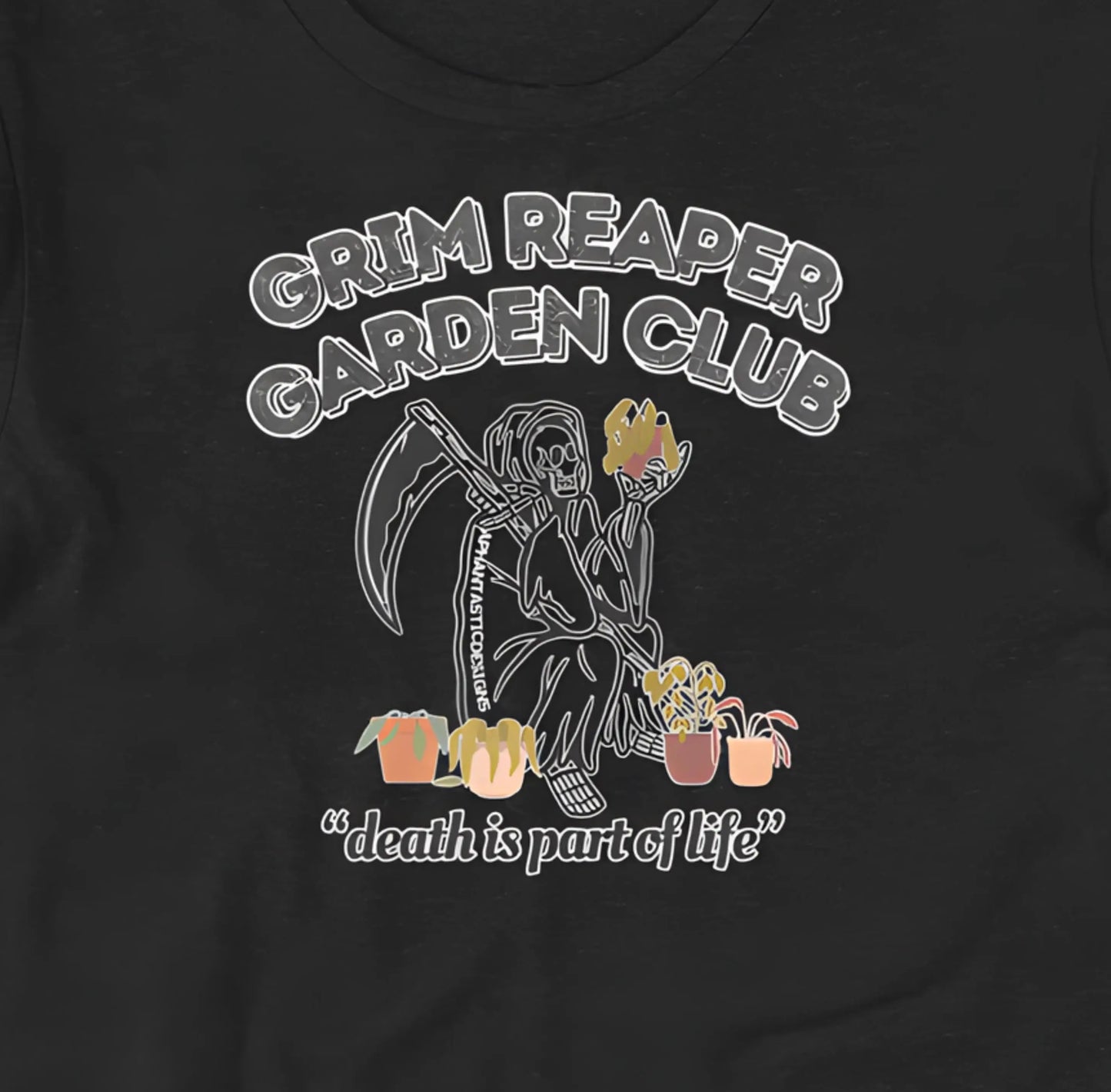 Grim Reaper Garden Club T-Shirt | Baby Toddler Adult Aphantastic Designs