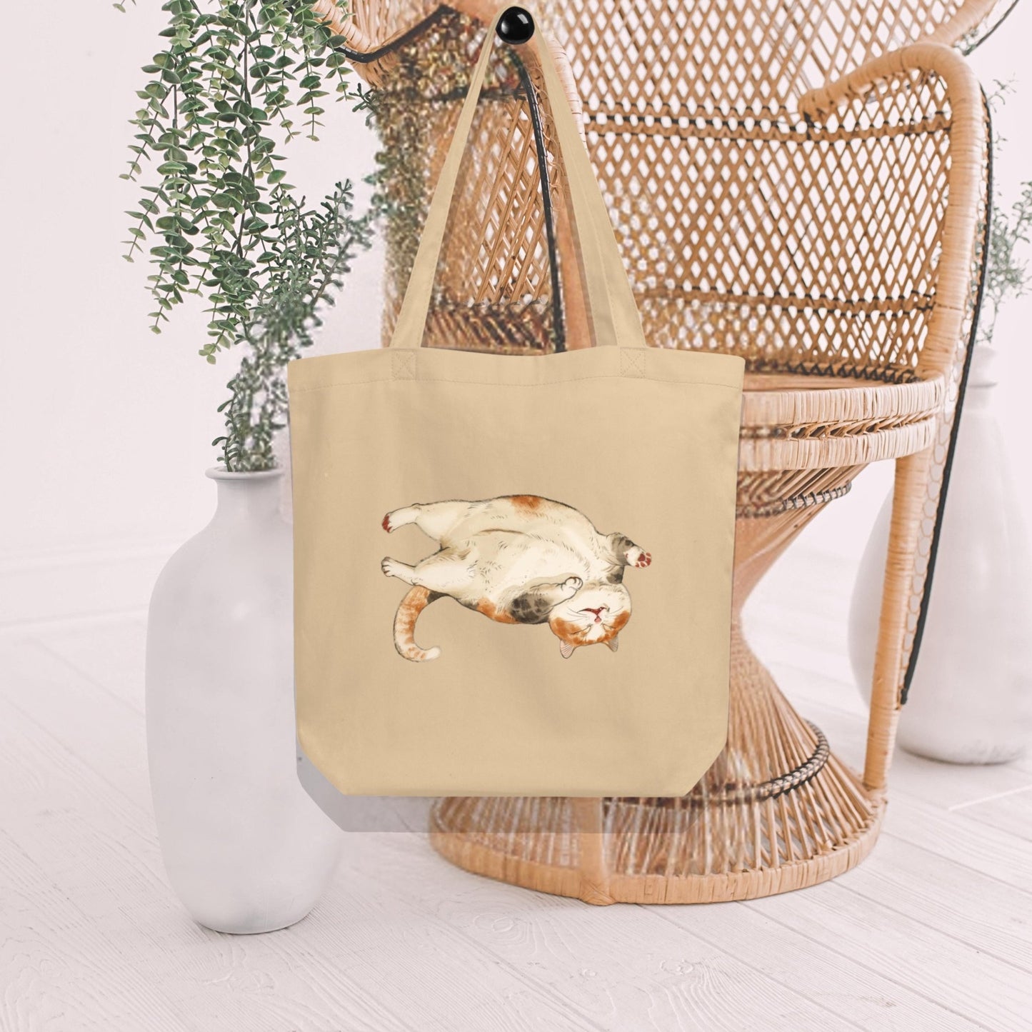 Calico Cat Organic Cotton Tote Bag - Aphantastic Designs