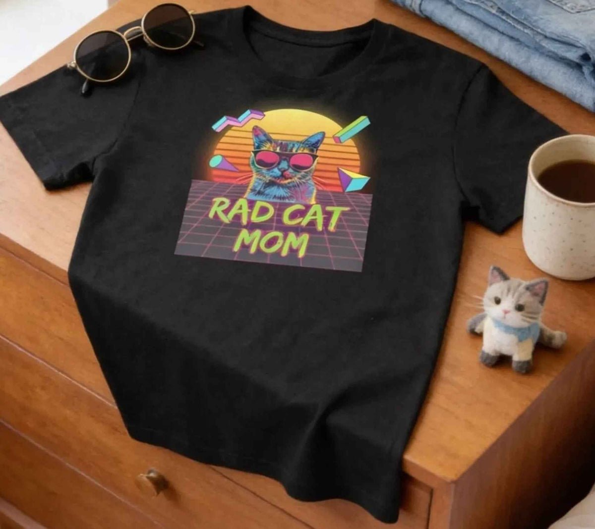 Rad Cat Mom T-Shirt