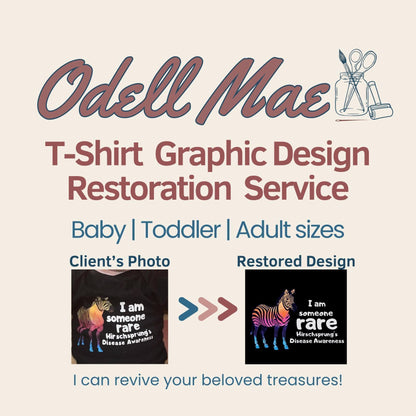 Custom Printed T-Shirt Restoration | Baby to Adult 5XL