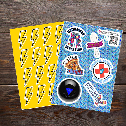 Custom Vinyl Sticker Sheet Die Cut Logo Name Photo For Business Band Influencer Author Marketing