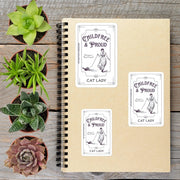 Childfree Cat Lady Tarot Style Vinyl Sticker - Aphantastic Designs