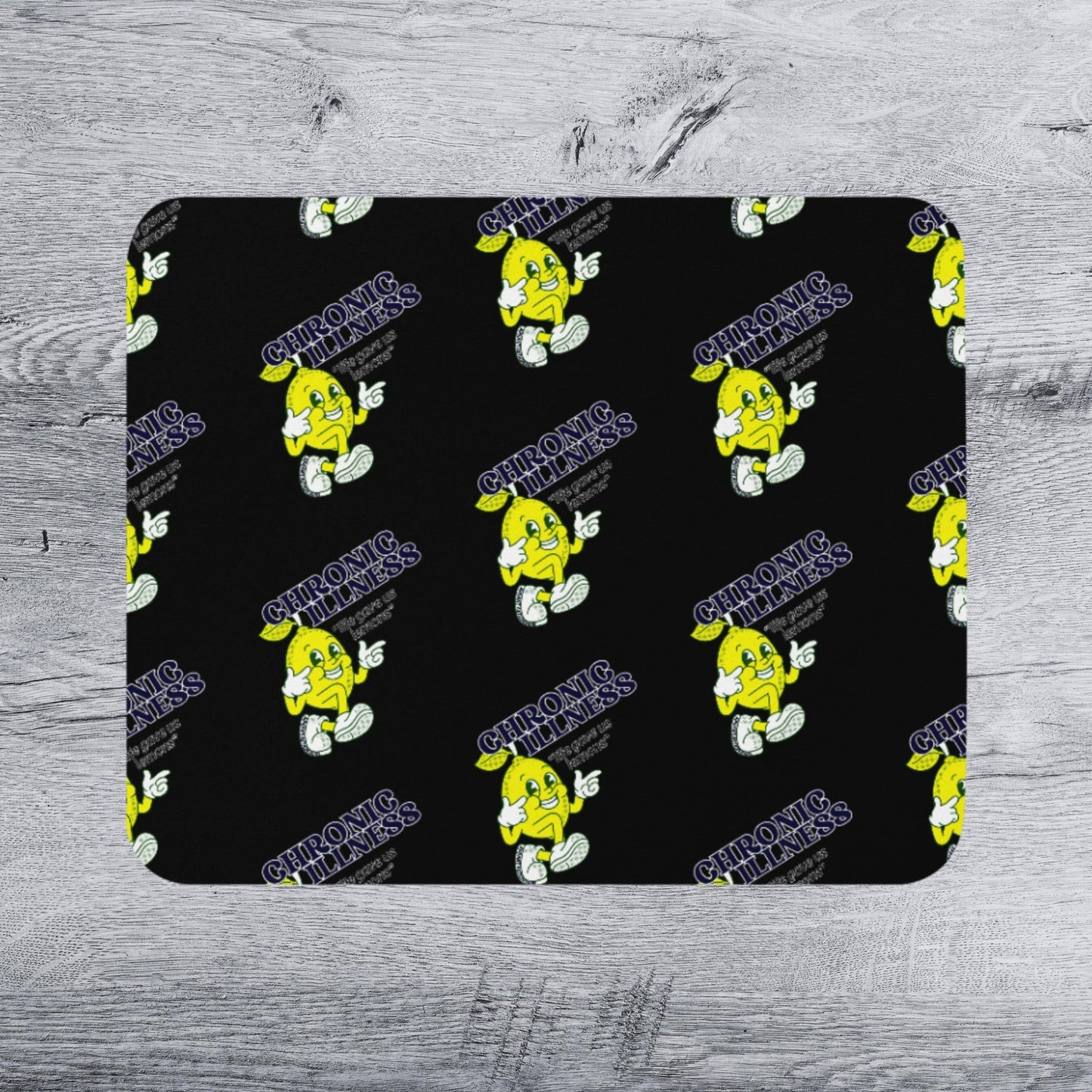 Chronic Illness Lemon Mousepad Disability Art Desk Mat | 4 SIZES - Aphantastic Designs