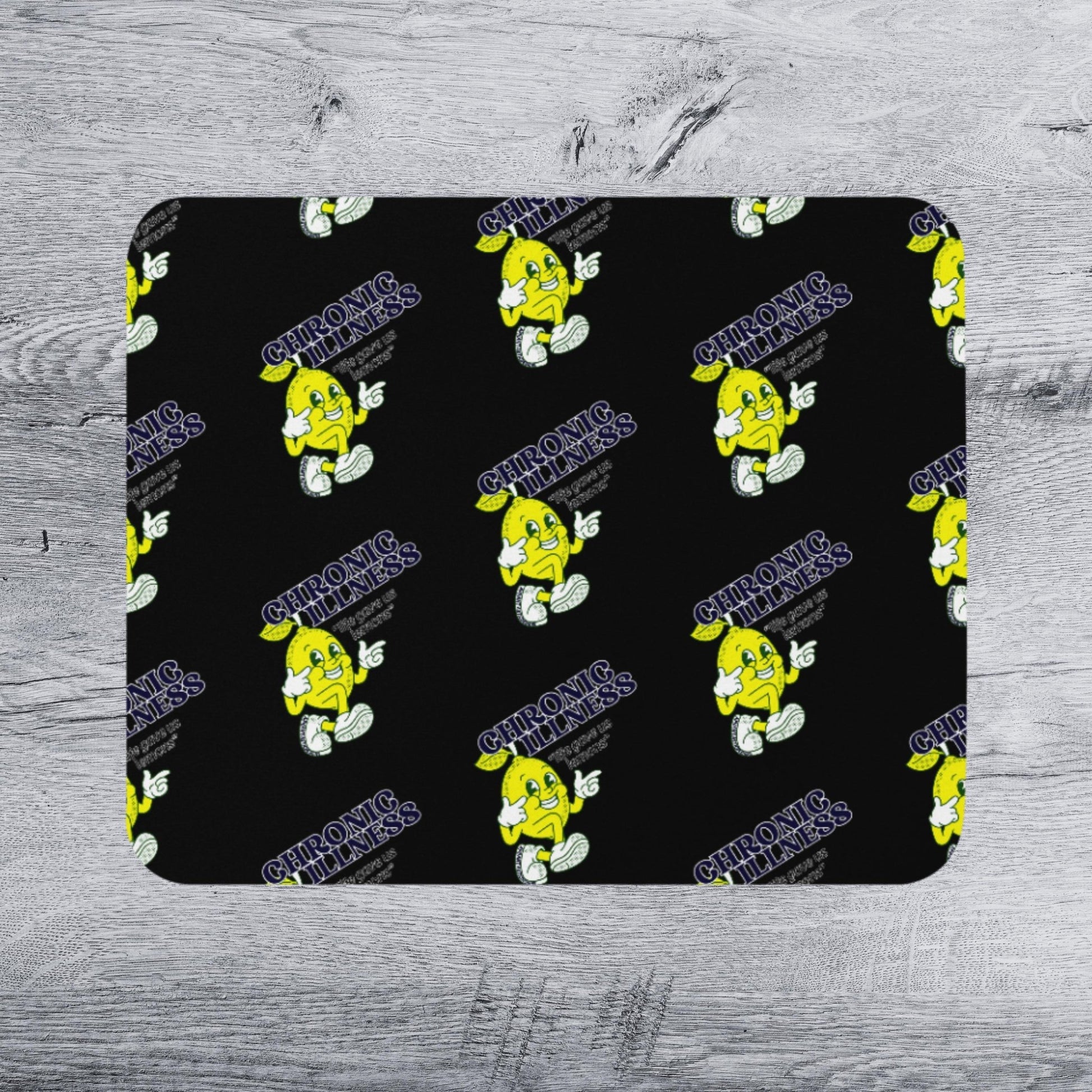Chronic Illness Lemon Mousepad Disability Art Desk Mat | 4 SIZES - Aphantastic Designs