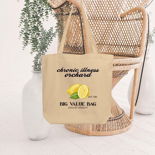 Chronic Illness Orchard Organic Cotton Tote Bag - Aphantastic Designs