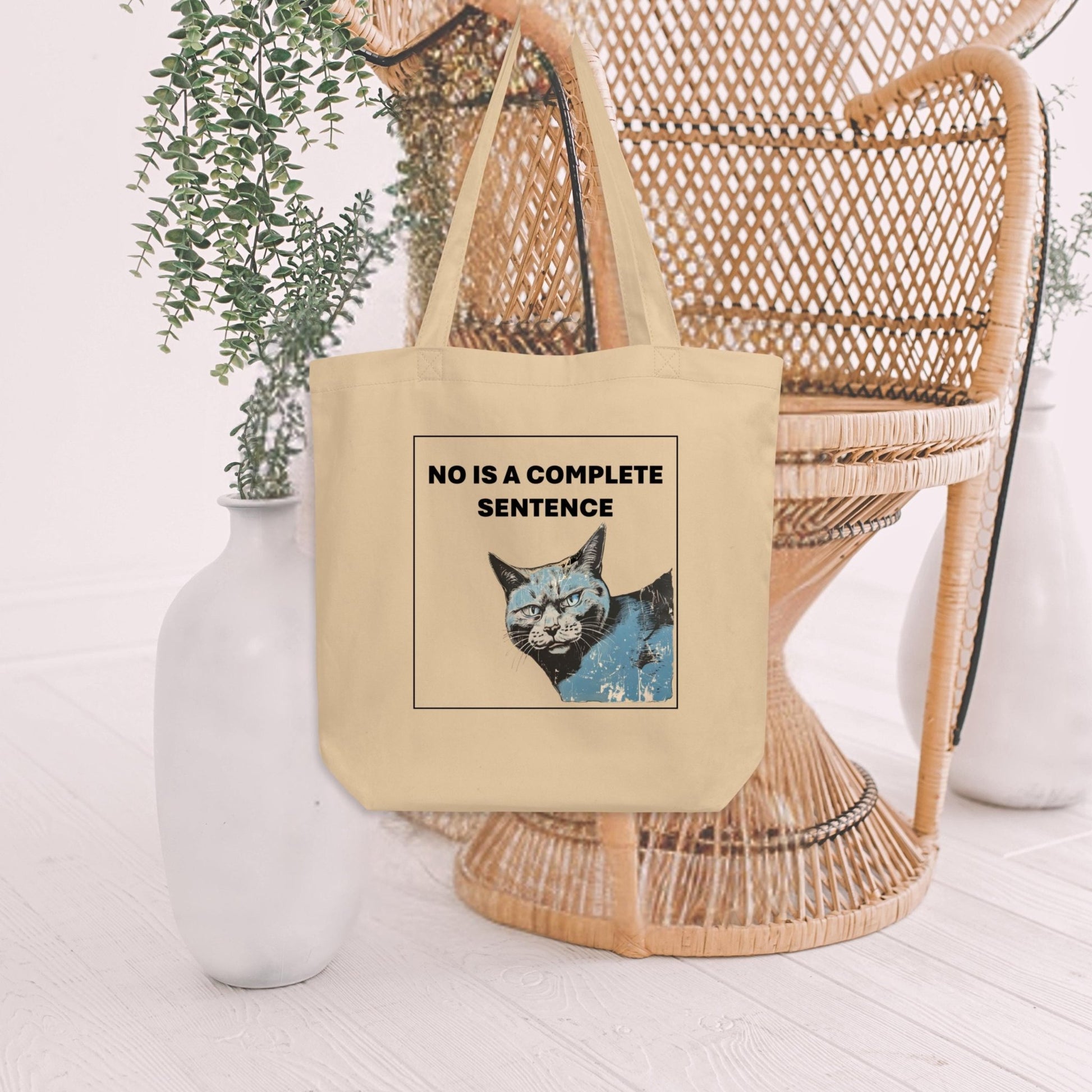 Consent Cat Organic Cotton Tote Bag - Aphantastic Designs