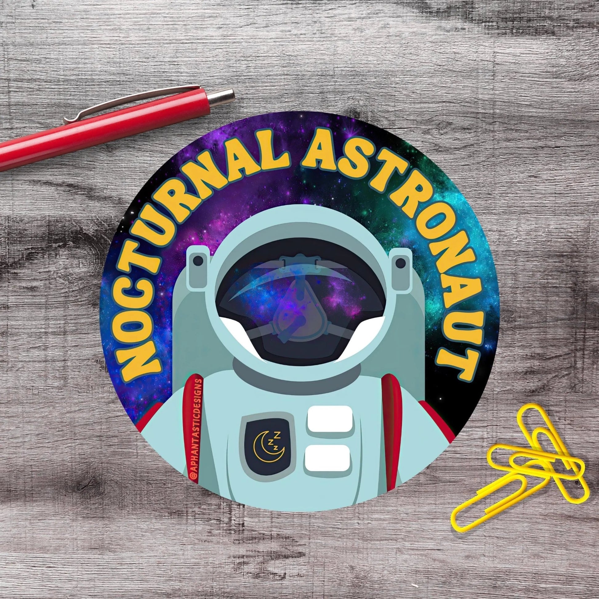 CPAP Nocturnal Astronaut Sleep Apnea Vinyl Sticker - Aphantastic Designs