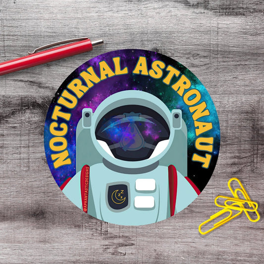 CPAP Nocturnal Astronaut Sleep Apnea Vinyl Sticker - Aphantastic Designs