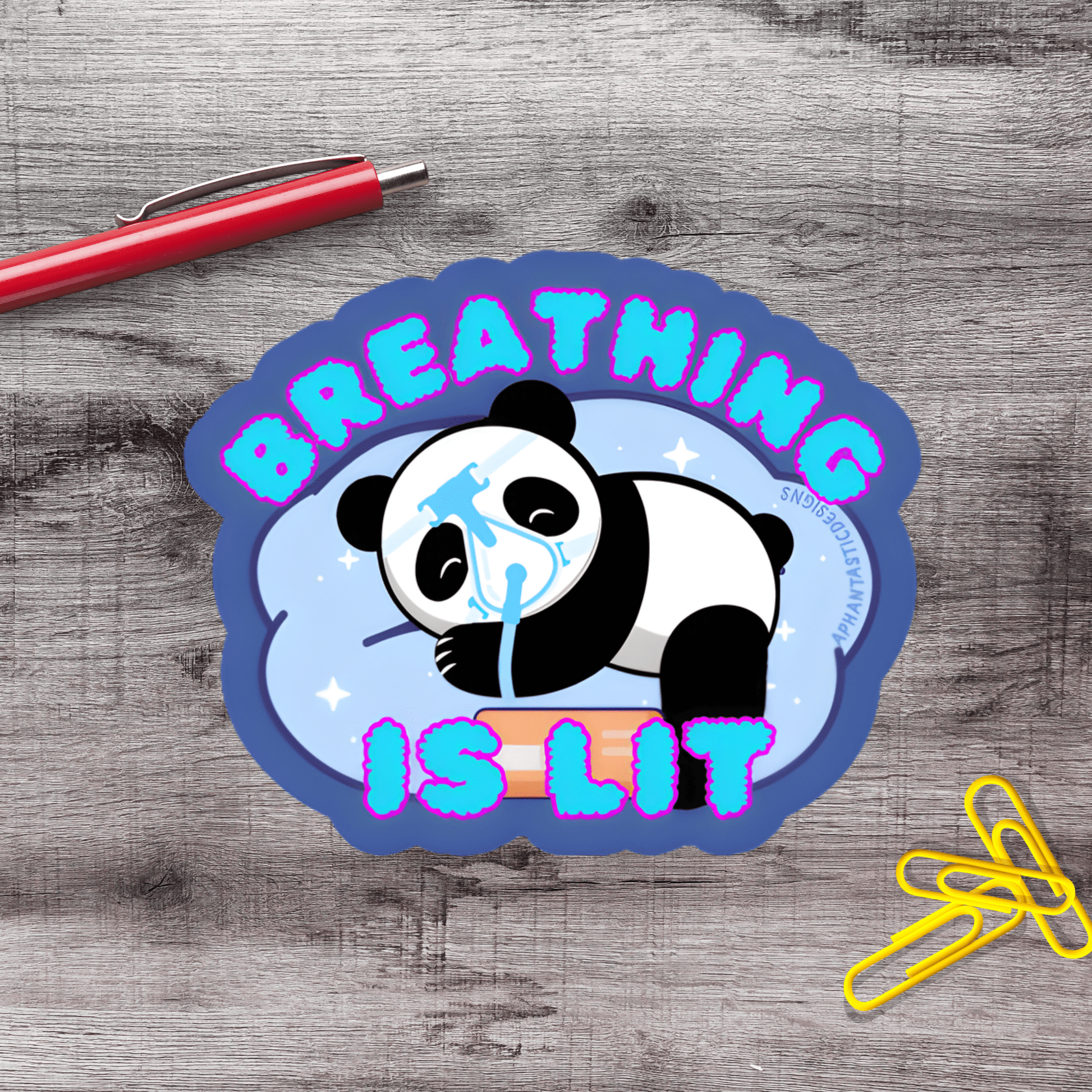 CPAP Panda Sleep Apnea Vinyl Sticker - Aphantastic Designs
