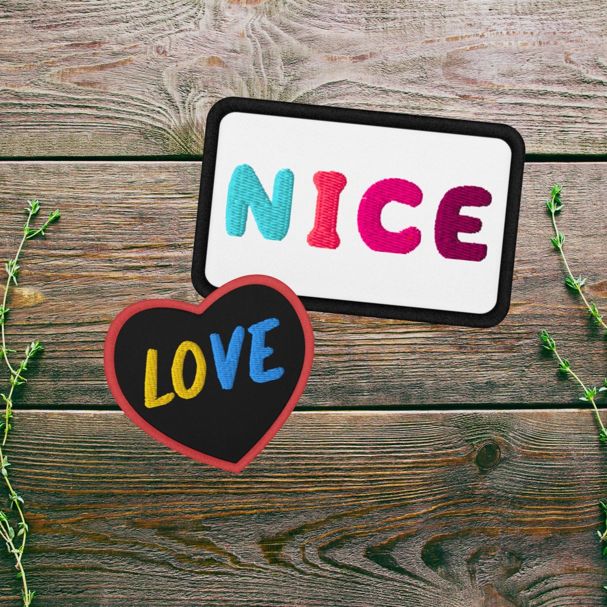 Custom Embroidered Patch | Heart, Circle, Square (Iron - On) - Aphantastic Designs