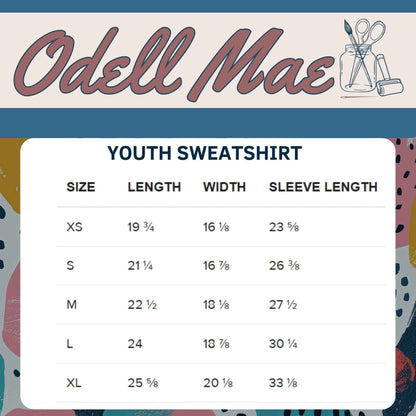 Custom Embroidered Youth Big Kids Sweatshirt