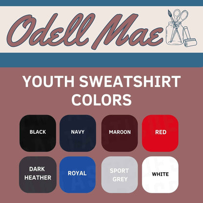 Custom Embroidered Youth Big Kids Sweatshirt