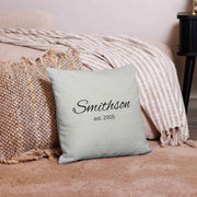 Custom Family Name Throw Pillow